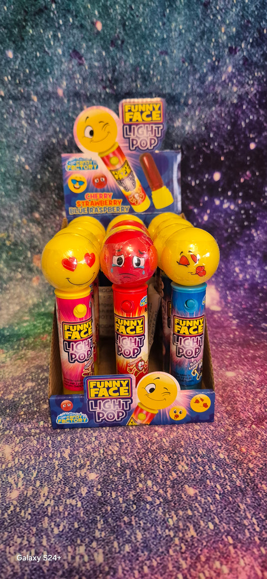 Funny faces light up lolly
