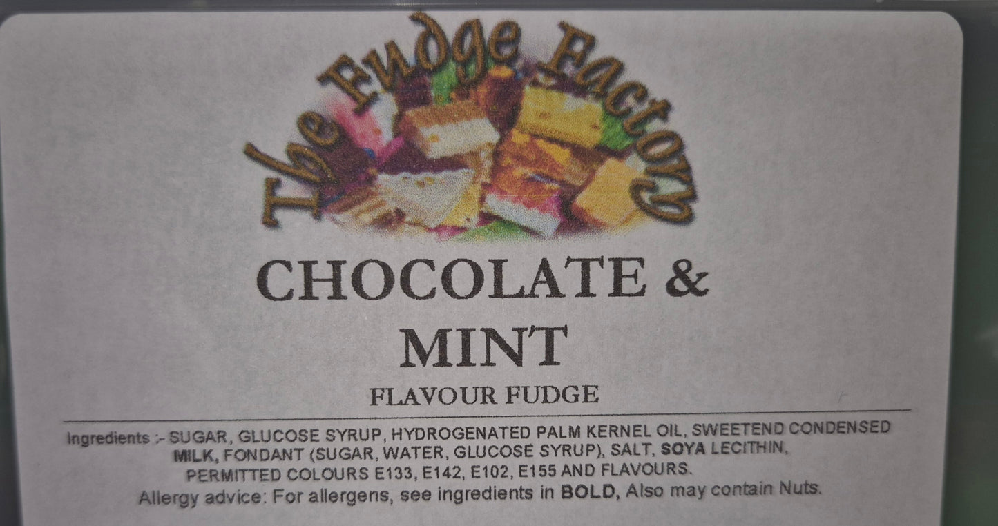 Fudge chocolate and mint 200g