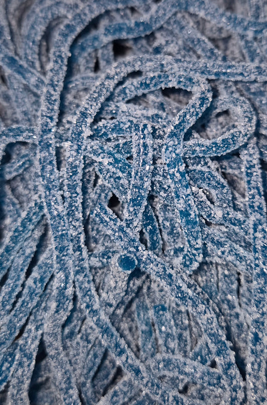 Blue raspberry spaghetti