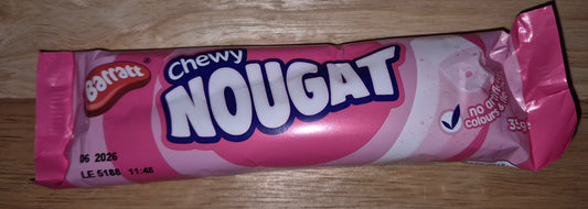 Chewy pink and white nougat 35g