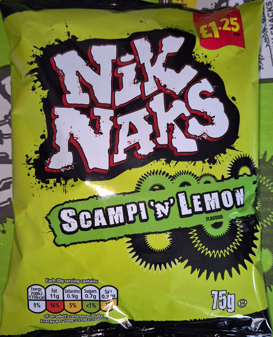 Nik naks scampi n lemon 75g