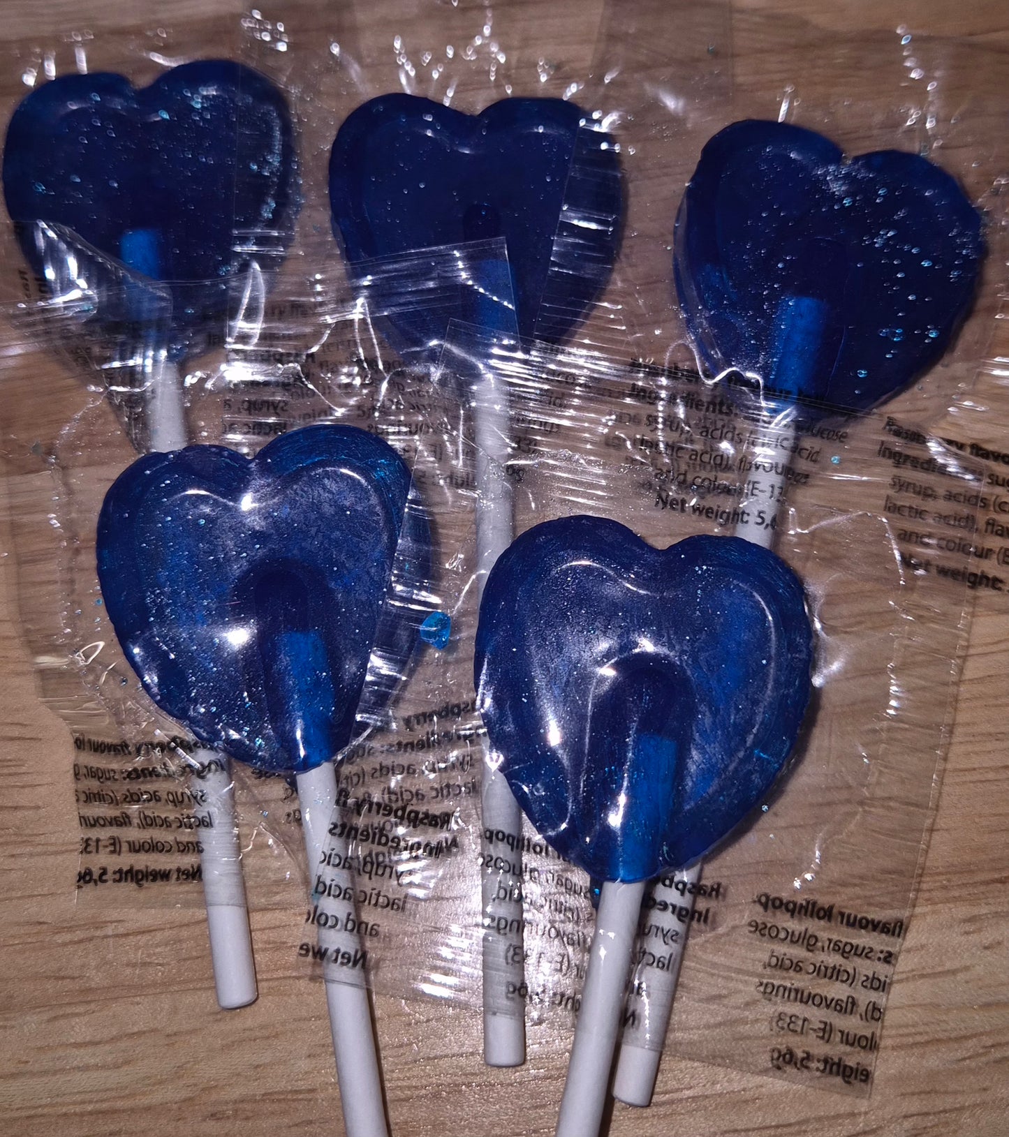 Blue raspberry lollies 5x