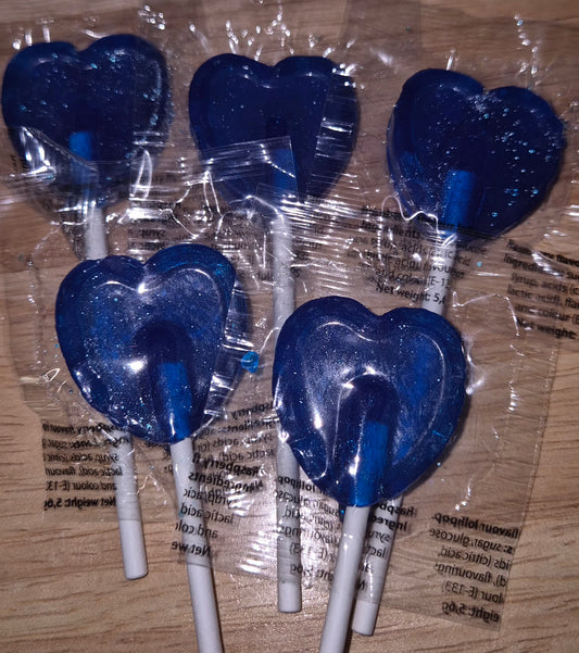 Blue raspberry lollies 5x
